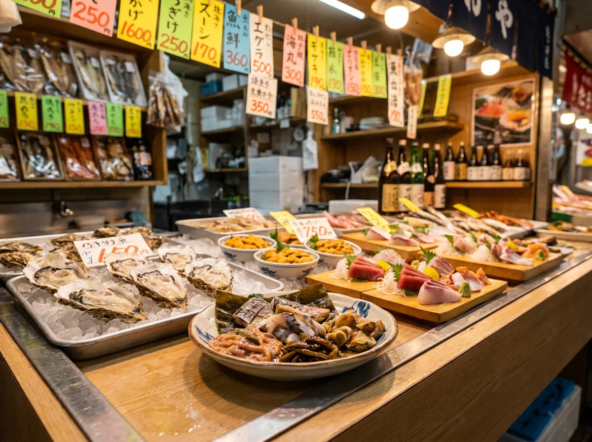 殻付きのほたてとえびを並べた魚介焼きの盛り合わせを卓上で撮影